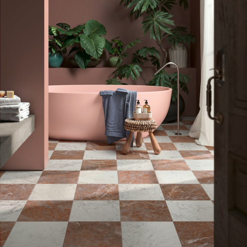     Abruzzo marmerlook tegel rood-bruin 30 x 30 cm
