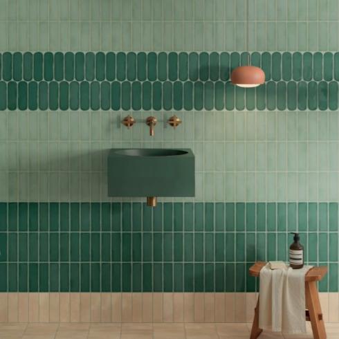     Bejmat look Aquarelle groen 5 x 15 cm per 0,53 m2
