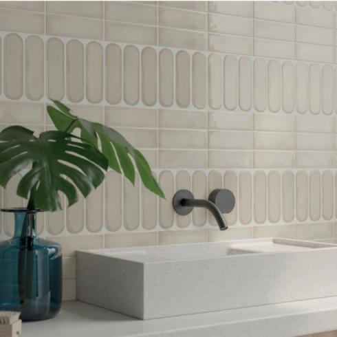     Bejmat look Aquarelle curve grijs 5 x 15 cm per 0,53 m2
