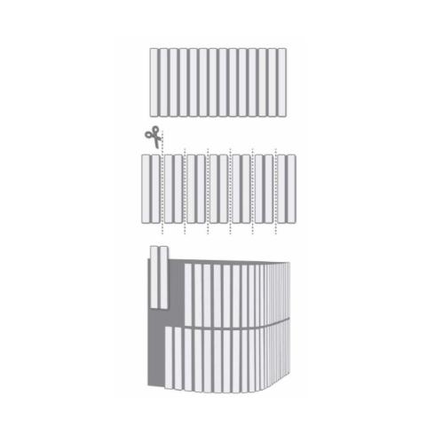     Small Stripes gemêleerd gebroken wit 12,5 x 25 cm per 0,438 m2
