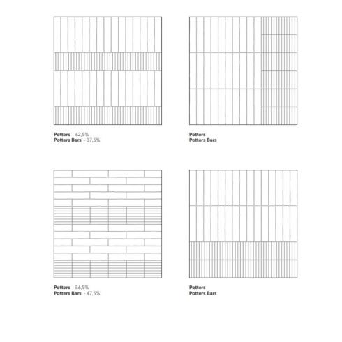     Small Stripes gemêleerd gebroken wit 12,5 x 25 cm per 0,438 m2
