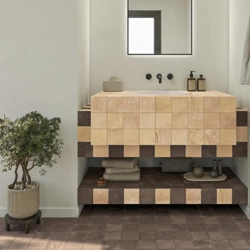     Oase Bruin matte wand- en vloertegel 11,6x11,6 cm per 0,51m2
