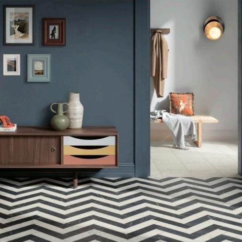     Universo nero marmerlook zwarte vloertegel mat 7,5 x 30 cm RTT per 0,38 m2
