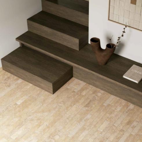     Bourgondische dal look maan greige matte visgraat tegel 4,6 x 37,5 cm per 0,26 m2
