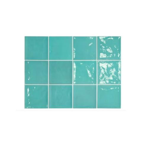     Aldeia teal turquoise groen 13,2 x 13,2 cm wandtegel per m2
