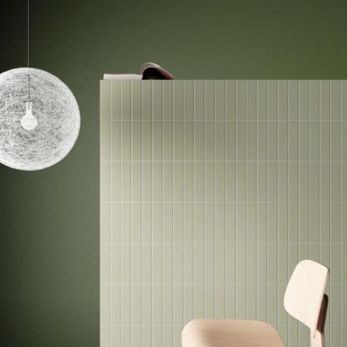     Kustlijn liso sage groen matt 5 x 20 cm wandtegels per 0,60m2
