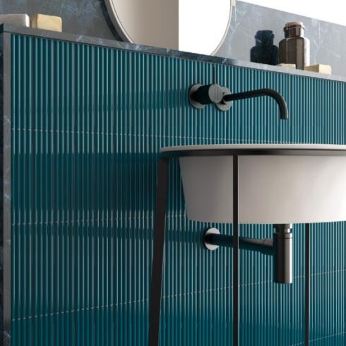     Kustlijn eb turquoise glans 5 x 20 cm wandtegels per 0,42m2
