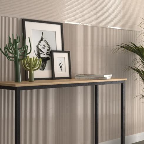     Kustlijn eb beige glans 5 x 20 cm wandtegels per 0,42m2
