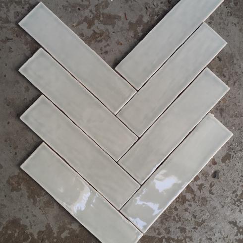 
    City half tile mintgroene visgraat tegel 7,5x30cm handgevormd

