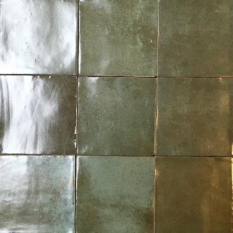     Crafted square dark green donkergroen matte tegelmix 13 x 13 cm per m2
