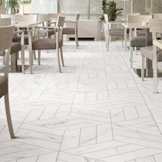     Chevron marmerlook wit 3x rechts grote ruit 40 x 70 cm per m2
