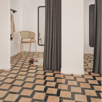     Bejmat-look visgraat mat midden cotto wand-en vloertegel 5 x 15 cm per 0,47 m2