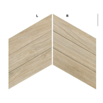     Chevron Oak lichte houtlook 3x rechts grote ruit 40 x 70 cm per m2

