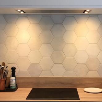     Hexagonaal London mat wit wand- en vloertegel 17,5 x 20 cm per 0,7 m2
