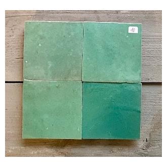     Zelliges Qarmida licht groen 10 gemêleerd light green 10 x 10 cm per 0,5 m2
