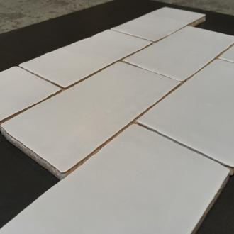    Half Tile mat light grey lichtgrijs 7,5 x 15 cm per m2