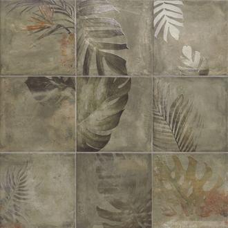     Tropical leafs green decor mix wandtegel 20 x 20 cm per m2
