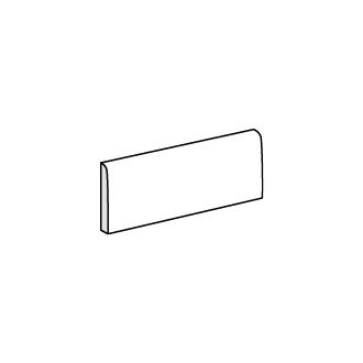 Half Tile Bullnose zwart glanzend 7,5 x 15 cm per stuk