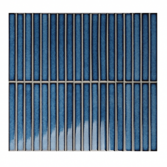     Stripesmatje oceaanblauw glanzend gemêleerd mozaiek voor de wand 29,4 x 30,6 cm per m2
