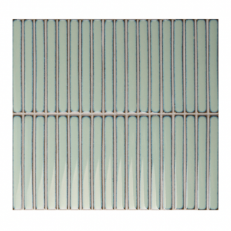     Stripesmatje mint lichtgroen glanzend gemêleerd mozaiek voor de wand 29,4 x 30,6 cm per m2