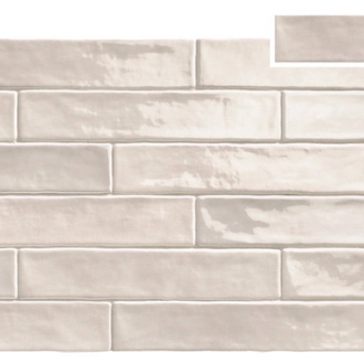     Small half tile ash lichtgrijze mix 5 x 25 cm glanzend per 1,2 m2
