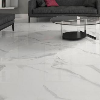     Anima glanzend witte marmerlook 59,5 x 59,5 cm rtt wand- en vloertegel per 1,44 m2
