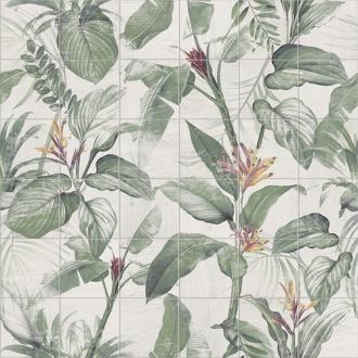     Green leafs mural matte vloertegel & wandtegel 20 x 20 cm set van 36 tegels
