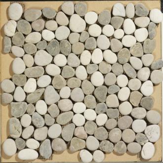     Beach Pebbles mix beige kiezelstenen op matje per m2
