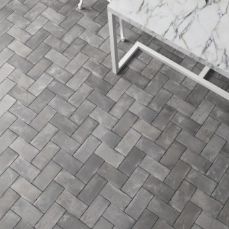     Terracotta look brick graphite mat 7 x 14 cm per 0,49 m2

