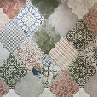     Lantaarntegel decor patchwork matte vloer-en wandtegel 4 op 1 tegel 45 x 45 cm per 1,25 m2
