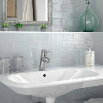     Country Ash Blue glanzend ijsblauwe wandtegel 13,2 x 40 cm per m2
