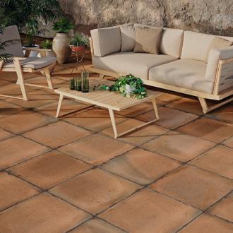     Buitentegel terracotta look 61x61 cm keramisch per 0,74m2

