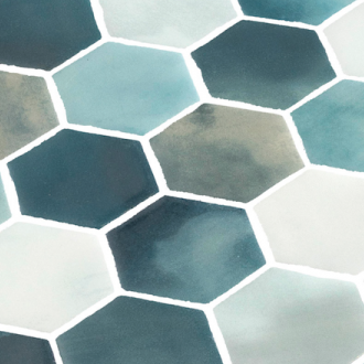     Hexagon XL glasmozaiek Elly mat 5 x 5 cm op matje per 0,49 m2
