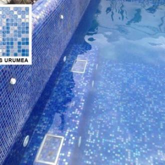     PS IRIS blauw Urumea mozaiek mix blauw parelmoer 2,5 x 2,5 cm