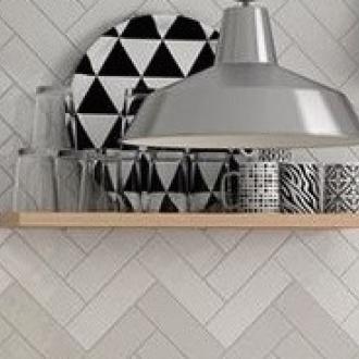 Country white glanzend wit 13,2 x 40 cm per m2