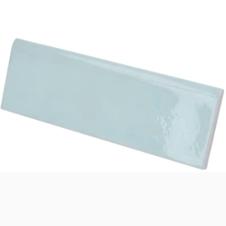 Bullnose Aldeia Sky blue glanzende wandtegel 6,5 x 20 cm per stuk 