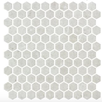     hexagon normatech antislip limestone ivory mozaïek 2,7 x 3 cm op matje per 0,53 m2
