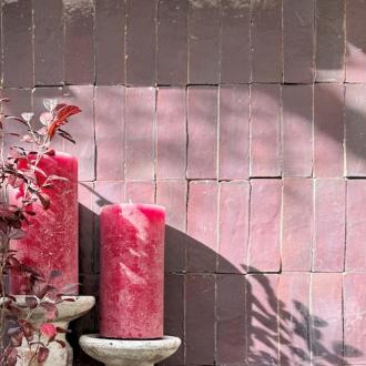     Geglazuurde visgraat Marokkaanse Bejmat aubergine tegel 5 x 15 cm per 0,8 m2
