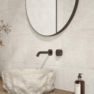     Cemento stonelook wandtegel wit fijn relief mat 29,5 x 90 cm rtt per 1,59 m2
