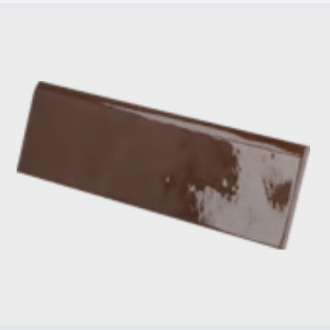     Bullnose Aldeia walnut bruin glanzende wandtegel 6,5 x 20 cm per stuk
