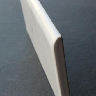     Marmer look wit glanzend bullnose 1 afgewerkte kant 7,5 x 15 cm