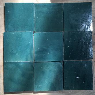     Zelliges Qarmida flesgroen 19 gemêleerd 10 x 10 cm per 0,5 m2
