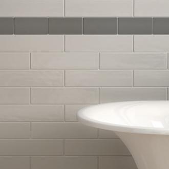     Basic tile glossy light grey lichtgrijs glanzend 7,5 x 30 cm