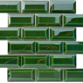     Mini-metrotegel victorian green 5 x 10 cm op matje per m2
