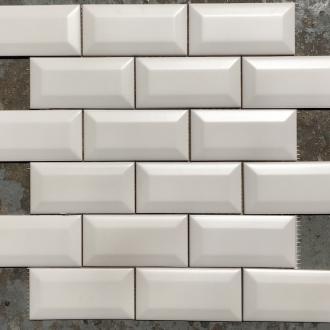     Mini-metrotegel wit mat 5 x 10 cm op matje per m2
