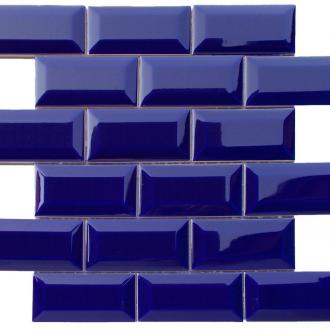     Mini-metrotegel victorian blue 5 x 10 cm op matje per m2
